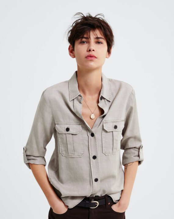 Shirt Mango Gray